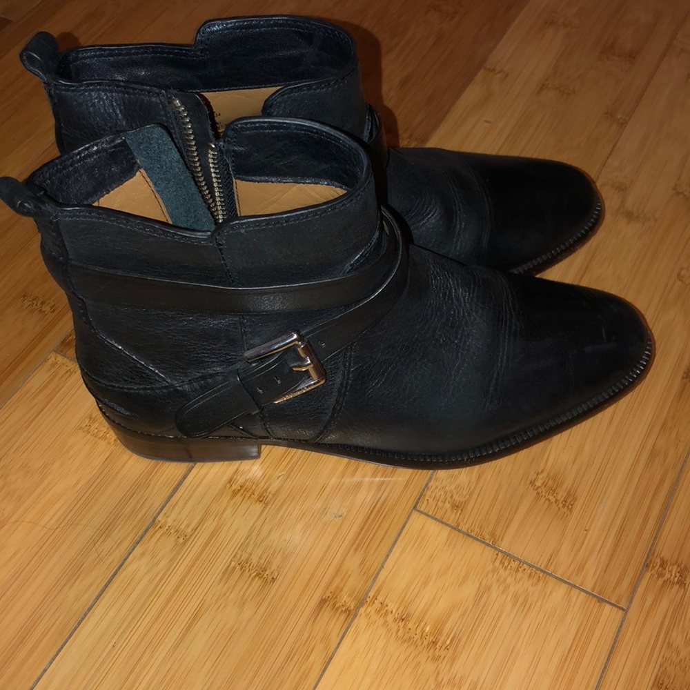 Coach low heel buckle boots